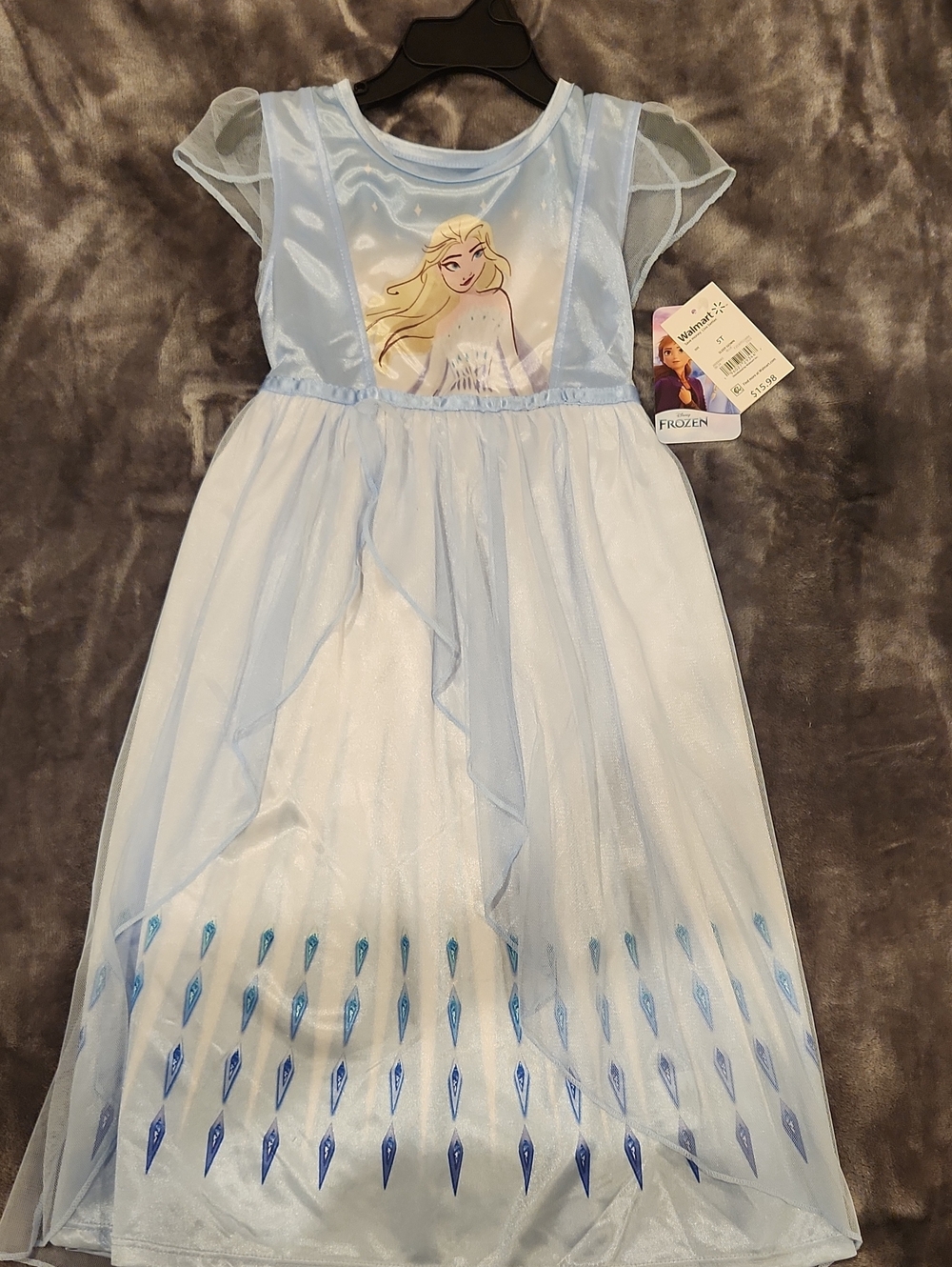 Disney Elsa Light Blue Sparkle Dress Costume for Kids